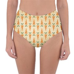 Pattern-carrot-pattern-carrot-print Reversible High-waist Bikini Bottoms by Sudhe