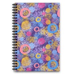 Multicolored Splashes And Watercolor Circles On A Dark Background 5 5  X 8 5  Notebook by SychEva