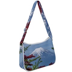 Mountain-mount-landscape-japanese Zip Up Shoulder Bag by Sudhe