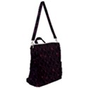 Pink Abstract Flowers With Splashes On A Dark Background  Abstract Print Crossbody Backpack View2
