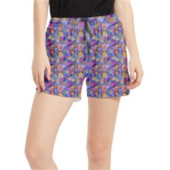 Multicolored Circles And Spots Runner Shorts by SychEva