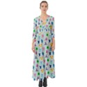 Funny Monsters Button Up Boho Maxi Dress View1