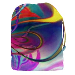 Colorful Rainbow Modern Paint Pattern 13 Drawstring Pouch (3xl) by DinkovaArt