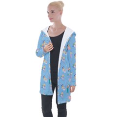 Beautiful Girls With Drinks Longline Hooded Cardigan by SychEva