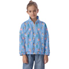 Beautiful Girls With Drinks Kids  Half Zip Hoodie by SychEva