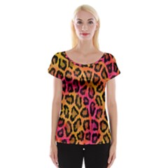 Leopard Print Cap Sleeve Top by skindeep
