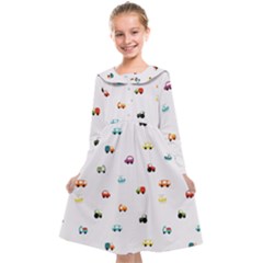 Cute Bright Little Cars Kids  Midi Sailor Dress by SychEva
