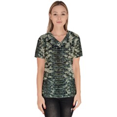 Snake Skin-29 Alt Women s V-neck Scrub Top by skindeep