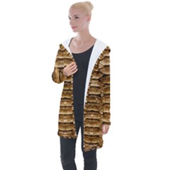 Reptile Skin Pattern 11 Longline Hooded Cardigan by skindeep