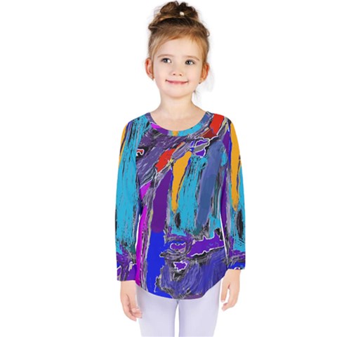 Waterfalls Kids  Long Sleeve Tee by kiernankallan