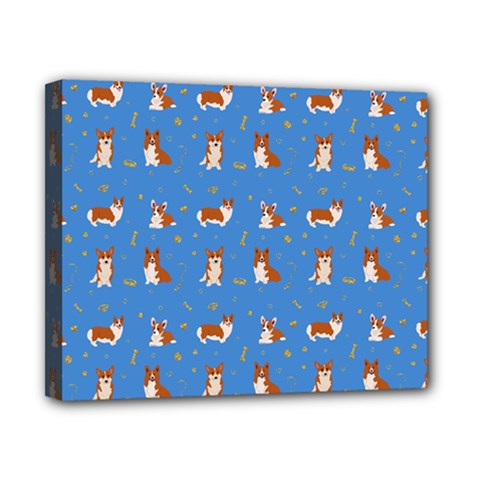 Cute Corgi Dogs Canvas 10  X 8  (stretched) by SychEva