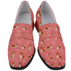 Cute Corgi Dogs Women s Chunky Heel Loafers by SychEva