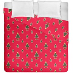 Sketchy Christmas Tree Motif Drawing Pattern Duvet Cover Double Side (king Size) by dflcprintsclothing