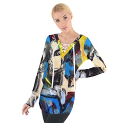 Blue Bird-1-4 Tie Up Tee by bestdesignintheworld