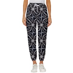 Futuristic Industrial Print Pattern Cropped Drawstring Pants by dflcprintsclothing