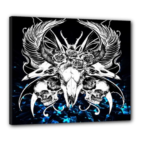 Skullart Canvas 24  X 20  (stretched) by Sparkle