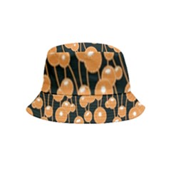 Orange Dandelions On A Dark Background Inside Out Bucket Hat (kids) by SychEva