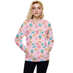 Funny Sweets With Teeth Women s Lightweight Drawstring Hoodie by SychEva