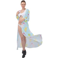 My Adventure Blue Maxi Chiffon Beach Wrap by thePastelAbomination