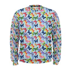 Beautiful Bright Butterflies Are Flying Men s Sweatshirt by SychEva