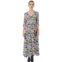 Beautiful Bright Butterflies Are Flying Button Up Boho Maxi Dress View1
