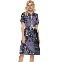 When Gears Turn Button Top Knee Length Dress by MRNStudios