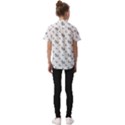 Grey Unicorn Sketchy Style Motif Drawing Pattern Kids  Short Sleeve Shirt View2