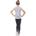 Grey Unicorn Sketchy Style Motif Drawing Pattern Kids  Sleeveless Polo Tee View2