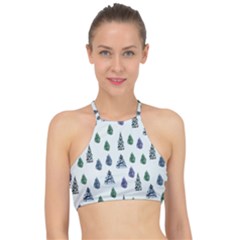 Coniferous Forest Racer Front Bikini Top by SychEva