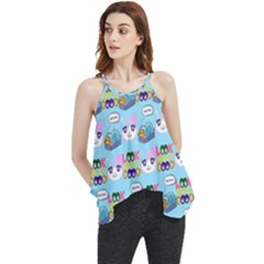 Look Cat Flowy Camisole Tank Top by Sparkle