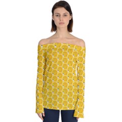 Cartoon Pattern Off Shoulder Long Sleeve Top by Sparkle