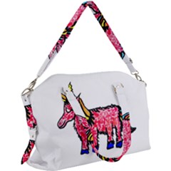 Unicorn Sketchy Style Drawing Canvas Crossbody Bag by dflcprintsclothing