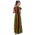 Warped Stripy Dots Flutter Sleeve Maxi Dress View2