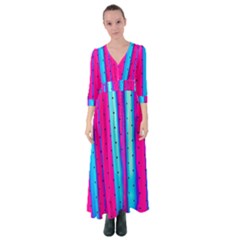 Warped Stripy Dots Button Up Maxi Dress by essentialimage365