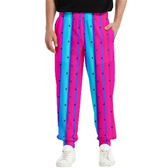 Warped Stripy Dots Men s Elastic Waist Pants by essentialimage365