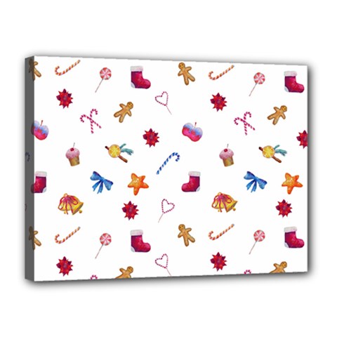 Christmas Elements Canvas 16  X 12  (stretched) by SychEva