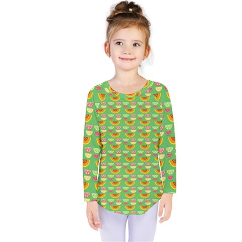 Fruits Kids  Long Sleeve Tee by Sparkle