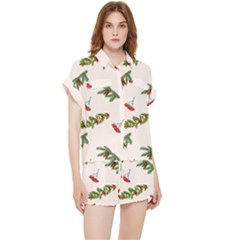Rowan Branches And Spruce Branches Chiffon Lounge Set by SychEva