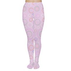Multicolored Circles On A Pink Background Tights by SychEva