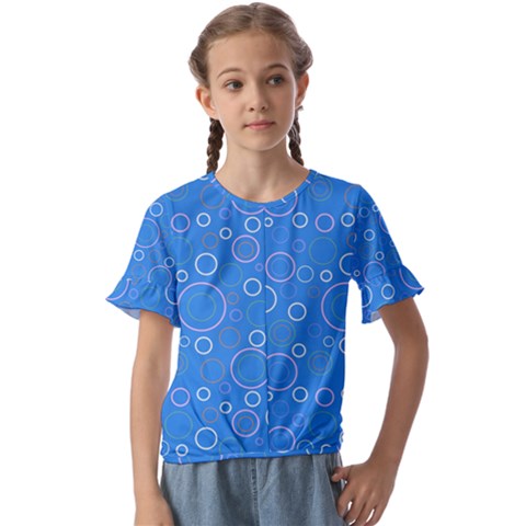 Circles Kids  Cuff Sleeve Scrunch Bottom Tee by SychEva