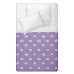 Pink Clouds On Purple Background Duvet Cover (single Size) by SychEva