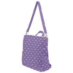 Pink Clouds On Purple Background Crossbody Backpack by SychEva