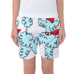 Doodle Poodle  Women s Basketball Shorts by IIPhotographyAndDesigns