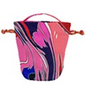 Painted Marble Drawstring Bucket Bag View1