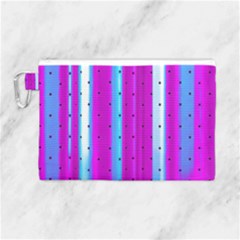 Warped Stripy Dots Canvas Cosmetic Bag (large) by essentialimage365
