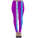 Warped Stripy Dots Lightweight Velour Leggings View1