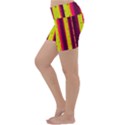 Warped Stripy Dots Lightweight Velour Yoga Shorts View2