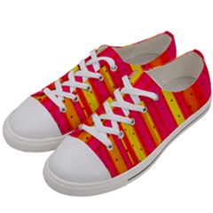 Warped Stripy Dots Women s Low Top Canvas Sneakers by essentialimage365