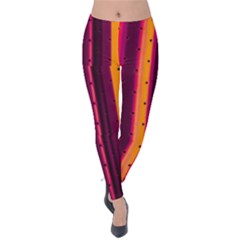 Warped Stripy Dots Velvet Leggings by essentialimage365