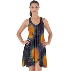 Space Pumpkins Show Some Back Chiffon Dress by SychEva